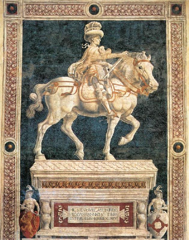 Andrea del Castagno Monument to Niccolo  da Tolentino oil painting image